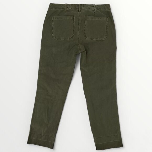 Abercrombie & Fitch Pants Womens 28‎ 6 Chino Green Floral Boyfriend Casual 28x27 - Picture 5 of 11